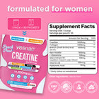 YESNAP PeachPout Creatine for Women, 5g Creatine Monohydrate + 5g Collagen Powder, Myo-Inositol & BCAA, MACA, Hyaluronic Acid, Delicious Peach Flavor, 30 Packets, All-in-One Women Wellness Supplement