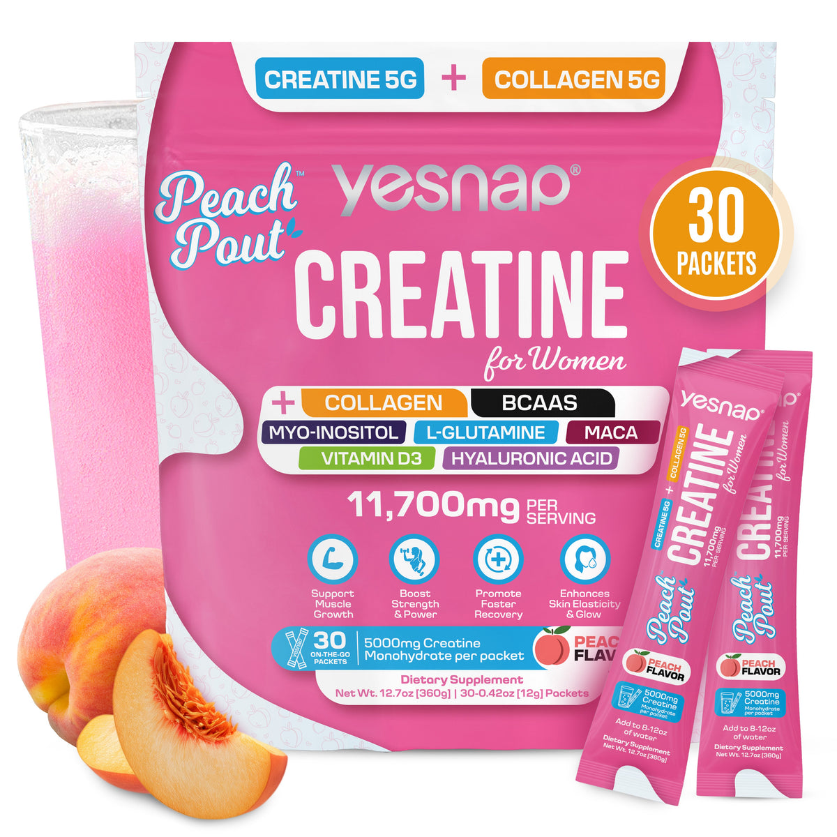 YESNAP PeachPout™ Creatine for Women