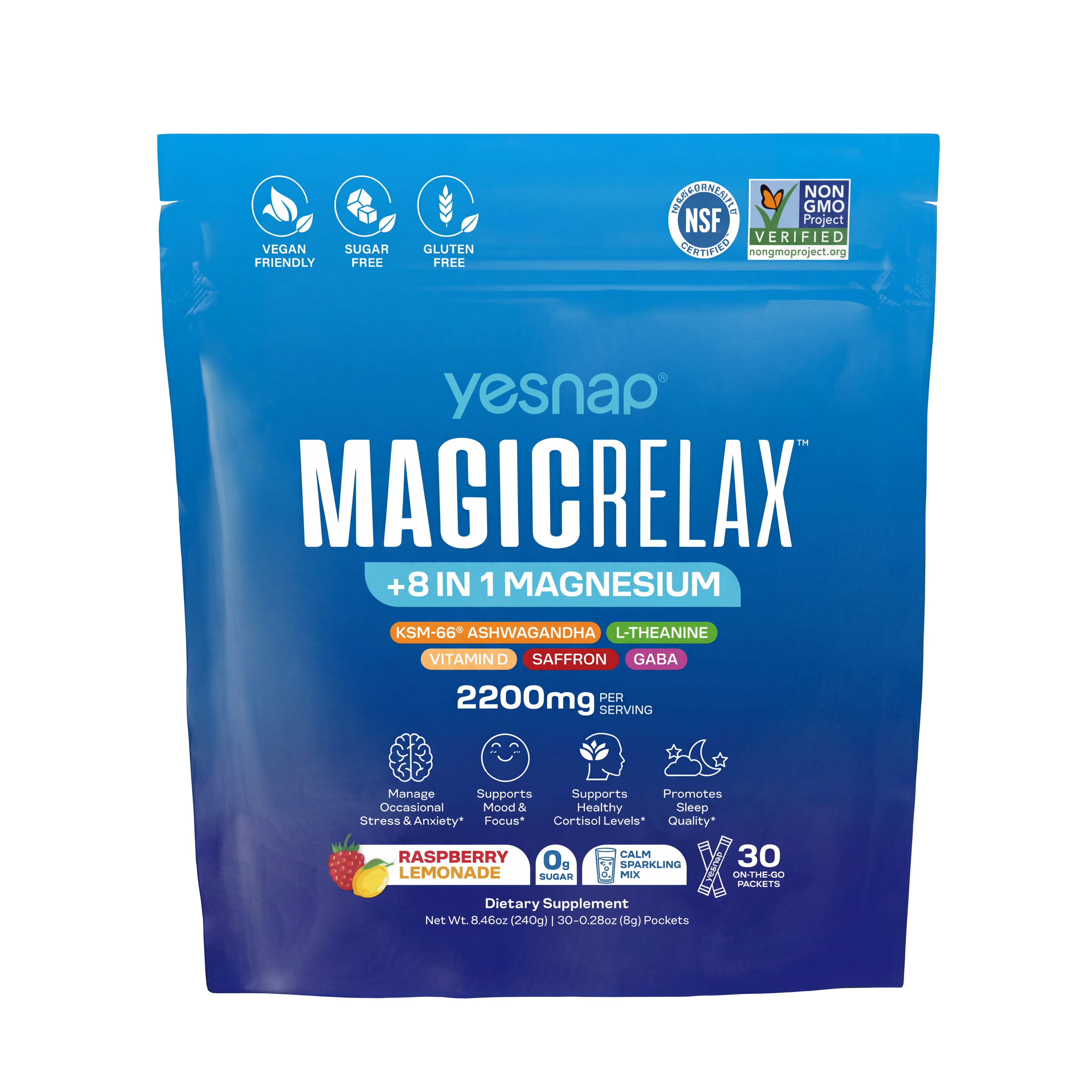 Yesnap MAGICRELAX Calming Sparking Mix with 8-in-1 Magnesium
