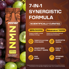 YESNAP NMN + Resveratrol 1,220mg | 8-in-1 Energy & Shape Support | 30 Packets