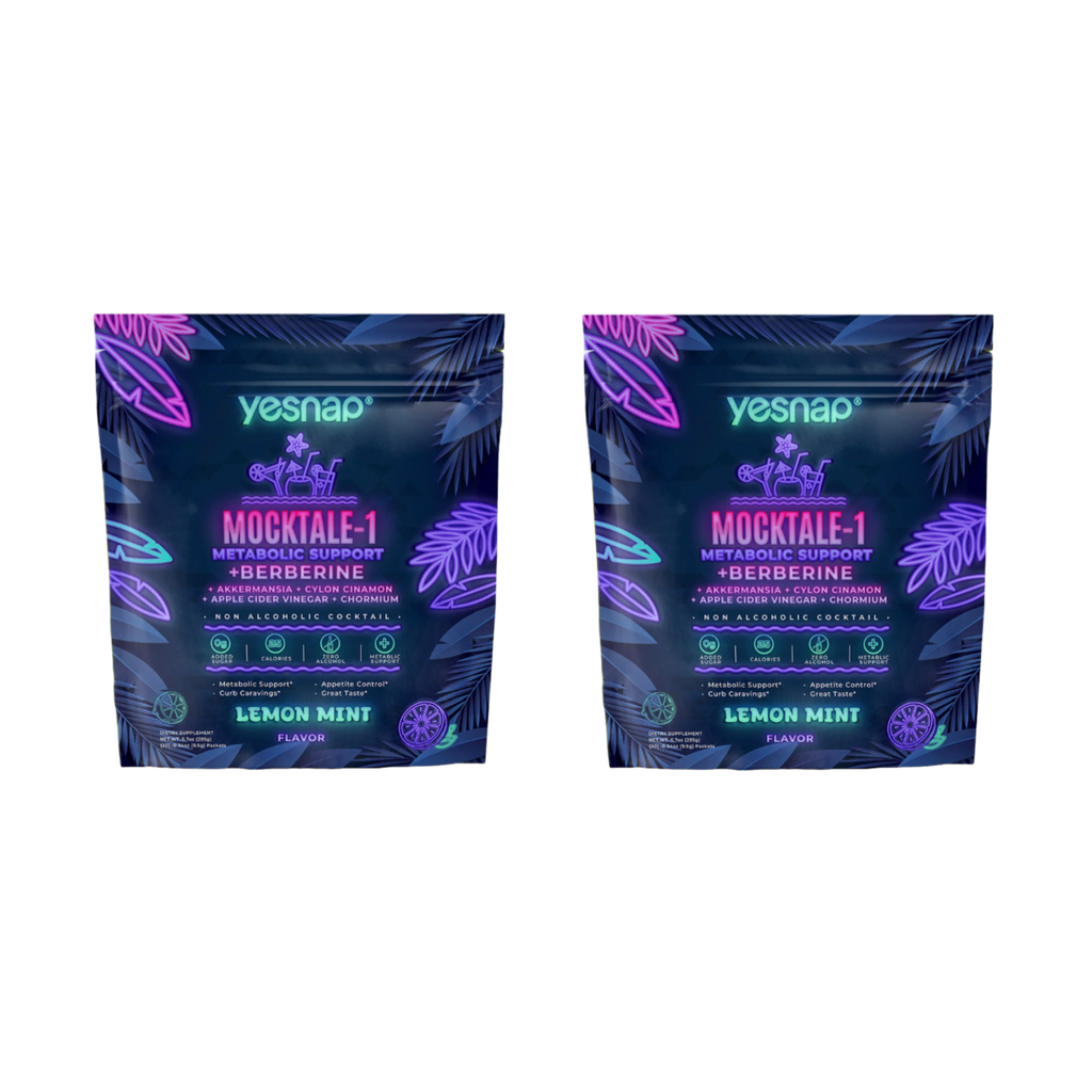 MOCKTALE-1 Metabolic Support with Berberine & Akkermansia, Chromium, CeylonCinnamon, AppleCiderVinegar-30 Packets Lemon Mint Flavor Non-Alcoholic Cocktail
