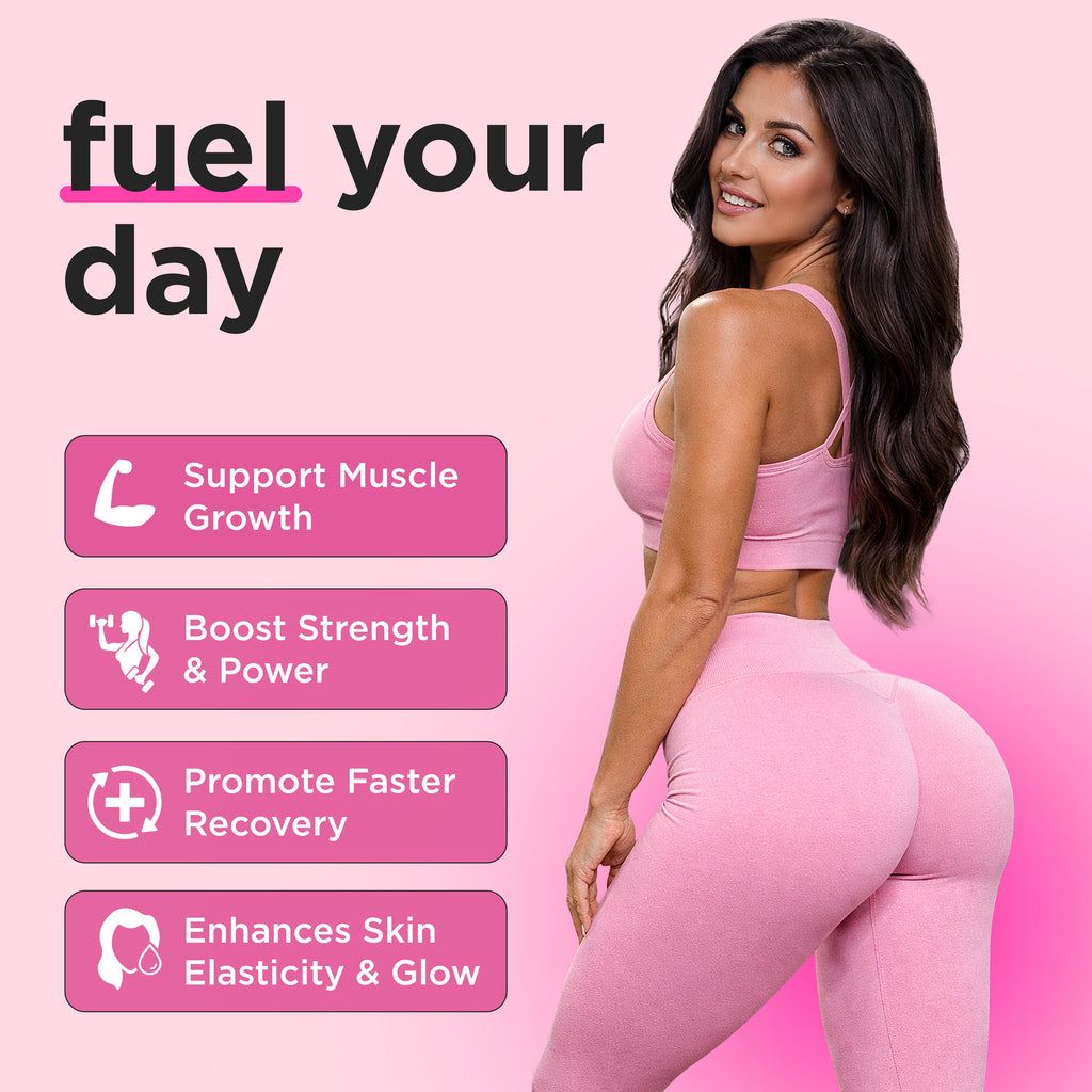 YESNAP PeachPout Creatine for Women, 5g Creatine Monohydrate + 5g Collagen Powder, Myo-Inositol & BCAA, MACA, Hyaluronic Acid, Delicious Peach Flavor, 30 Packets, All-in-One Women Wellness Supplement