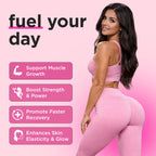 YESNAP PeachPout Creatine for Women, 5g Creatine Monohydrate + 5g Collagen Powder, Myo-Inositol & BCAA, MACA, Hyaluronic Acid, Delicious Peach Flavor, 30 Packets, All-in-One Women Wellness Supplement