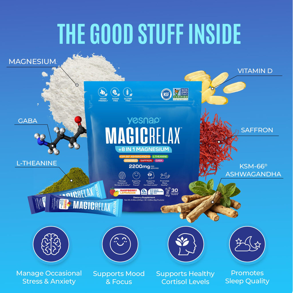 Yesnap MAGICRELAX Calming Sparking Mix with 8-in-1 Magnesium