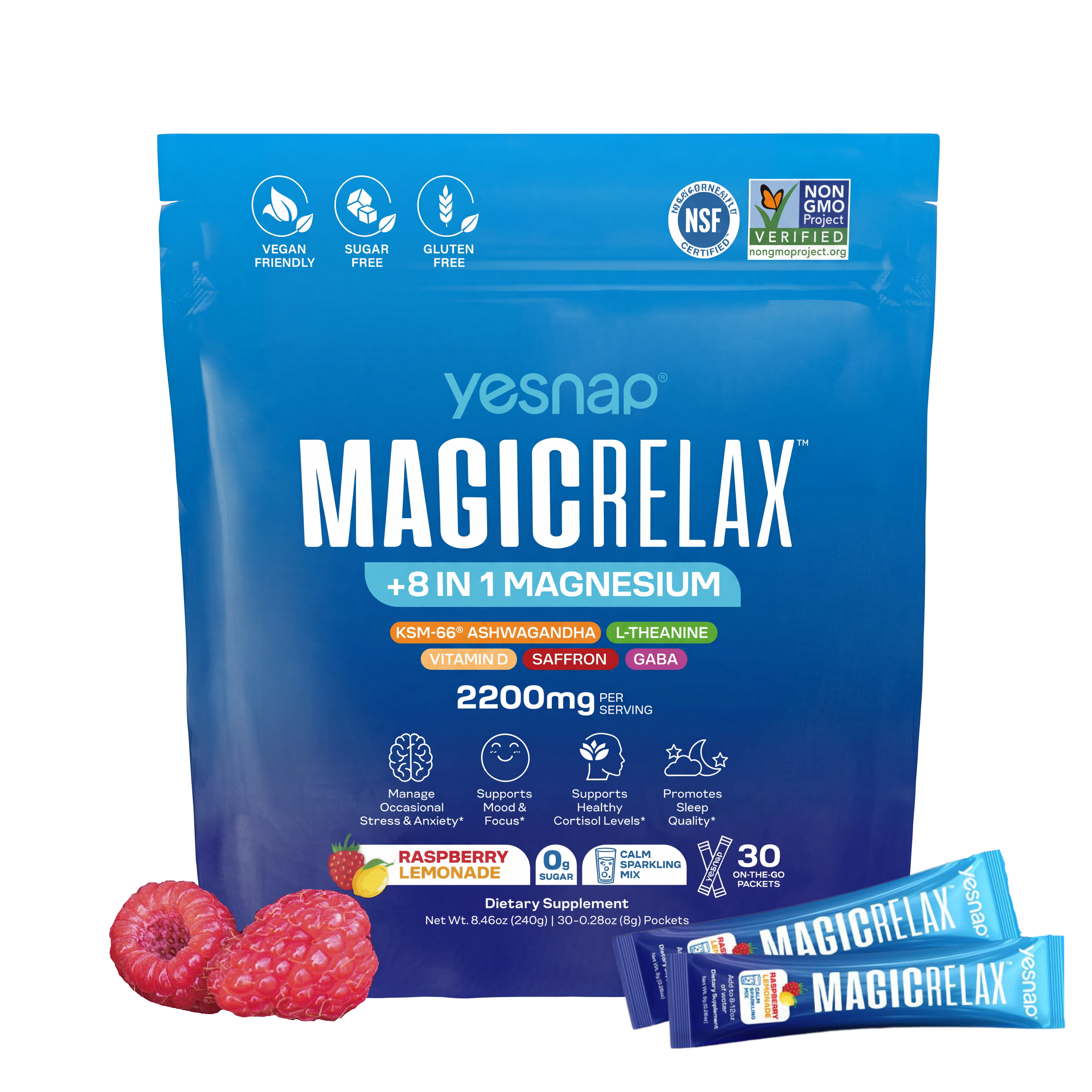 Yesnap MAGICRELAX Calming Sparking Mix with 8-in-1 Magnesium